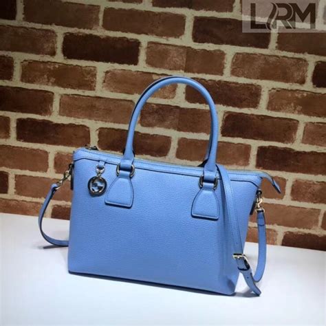 gucci 449659 interlocking g charm leather satchel handbag mineral blue|GUCCI Interlocking G GG Charm Handbag Leather BLU Solid .